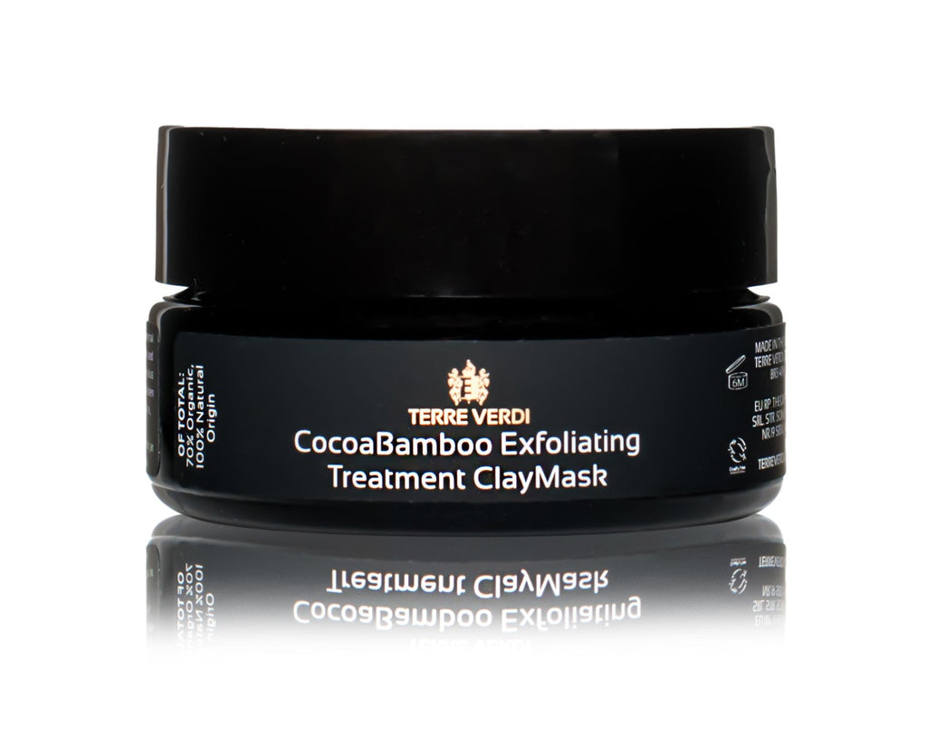 CocoaBamboo Exfoliating Treatment ClayMask for Face and Body - Natural Scrub