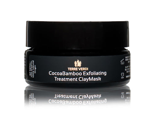 CocoaBamboo Exfoliating Treatment ClayMask for Face and Body - Natural Scrub
